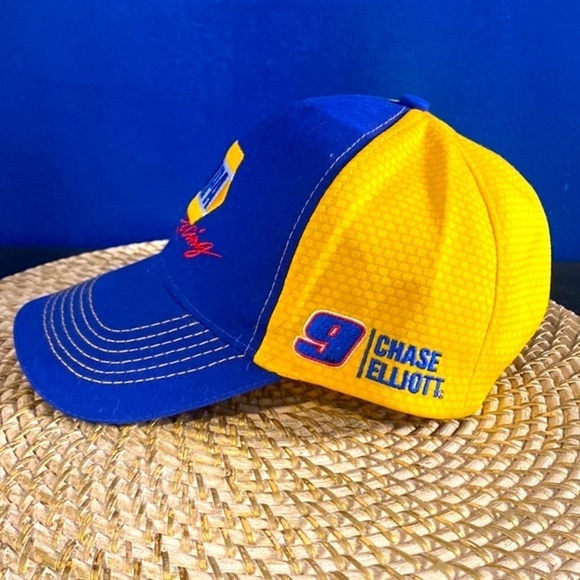 NWOT Men’s Napa Racing Chase Elliott #9 Blue & Yellow Strapback Hat One Size - Picture 2 of 5
